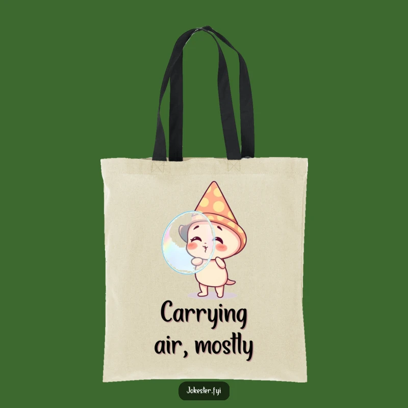 Funny Giggling Bubble Character Tote Bag - Carry Your Laughs in Style!