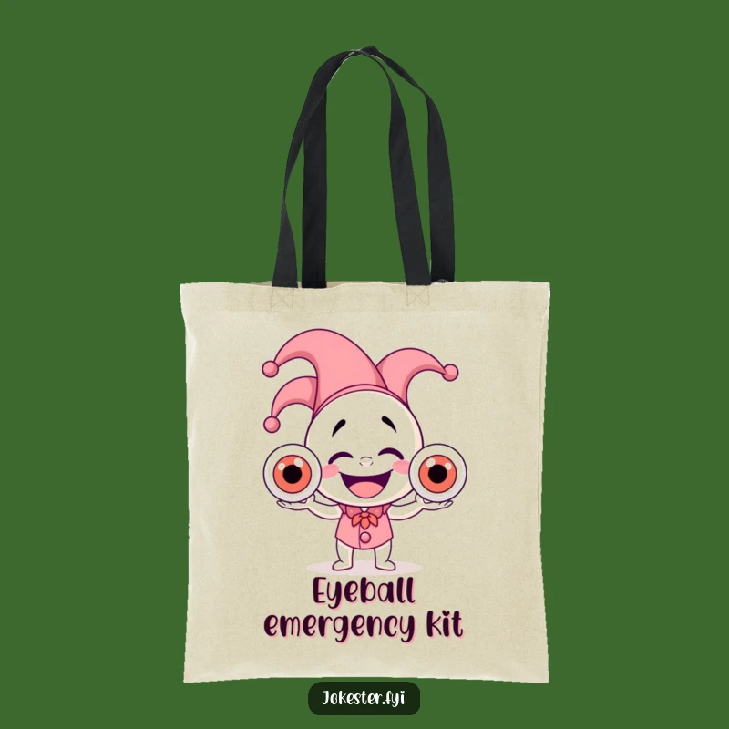 Funny Jester Eyeball Juggler Tote Bag: Carry Your Laughs Everywhere