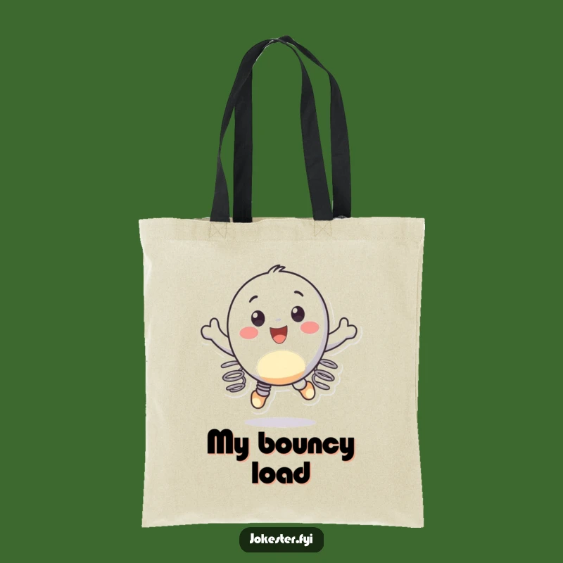 Funny Spring Feet Bouncing Tote Bag: Carry Your Joy