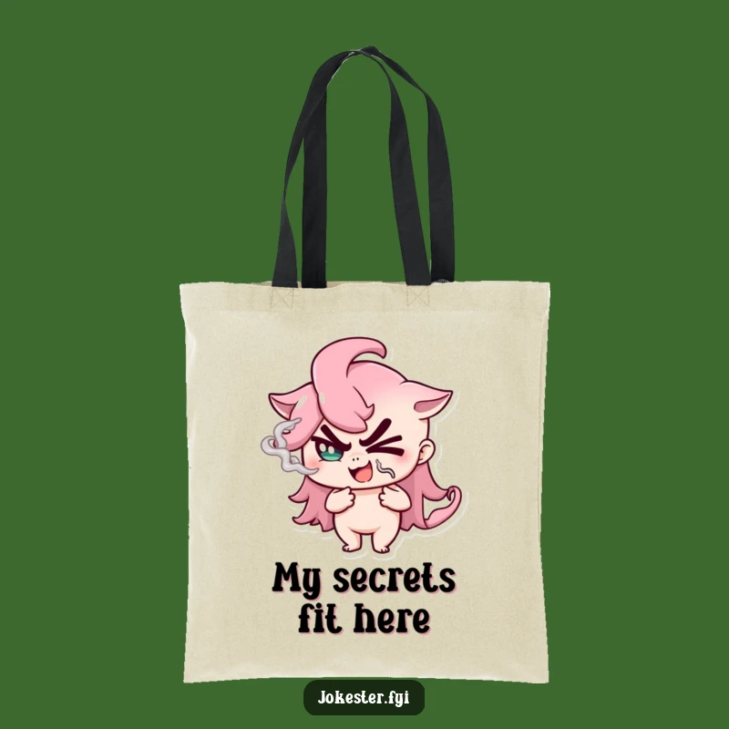 Funny Winking Smoke Mage Tote Bag: Carry Your Secrets and Essentials